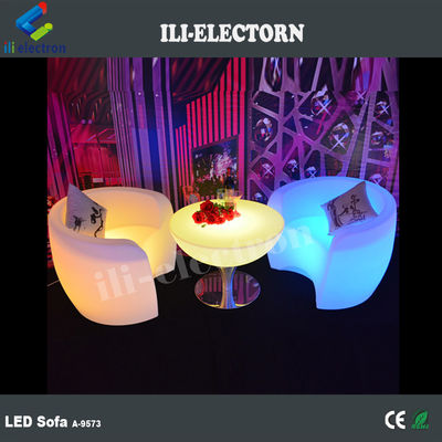 Thương mại PE nhựa LED đồ nội thất phát sáng, đèn LED chiếu sáng Lounge sofa