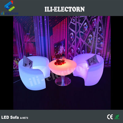 Thương mại PE nhựa LED đồ nội thất phát sáng, đèn LED chiếu sáng Lounge sofa