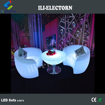 Thương mại PE nhựa LED đồ nội thất phát sáng, đèn LED chiếu sáng Lounge sofa