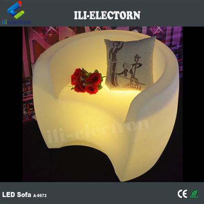 Thương mại PE nhựa LED đồ nội thất phát sáng, đèn LED chiếu sáng Lounge sofa