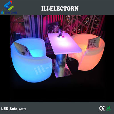 Thương mại PE nhựa LED đồ nội thất phát sáng, đèn LED chiếu sáng Lounge sofa
