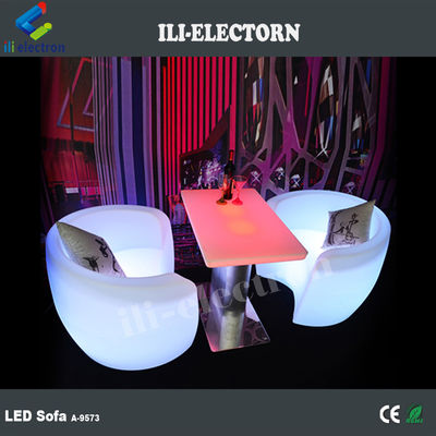 Thương mại PE nhựa LED đồ nội thất phát sáng, đèn LED chiếu sáng Lounge sofa