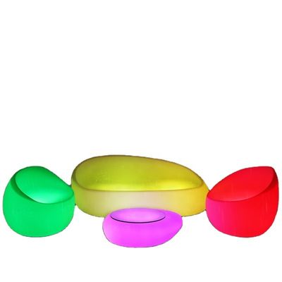 chống nước thay đổi màu sắc nhựa Led ghế bàn trà thiết lập