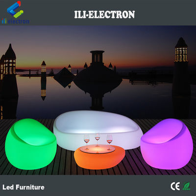 chống nước thay đổi màu sắc nhựa Led ghế bàn trà thiết lập