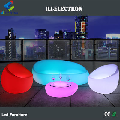 chống nước thay đổi màu sắc nhựa Led ghế bàn trà thiết lập