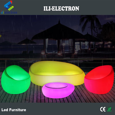 chống nước thay đổi màu sắc nhựa Led ghế bàn trà thiết lập