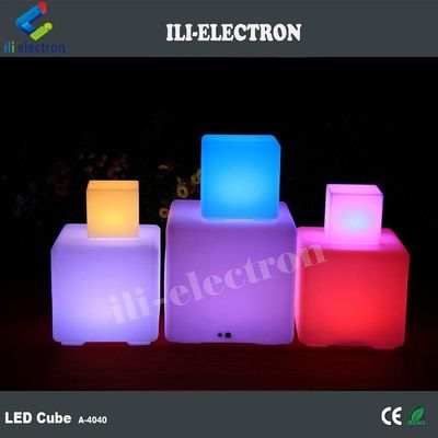 Điều khiển từ xa RGB thay đổi màu sắc pin sạc lại nhựa ánh sáng hình khối