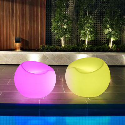 Modular thay đổi màu sắc Puff ghế nhựa đồ nội thất phòng khách Led Light Up ghế sofa