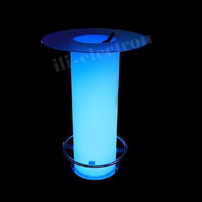 nhựa Đèn sáng LED Ice Bucket Table w/Glass cho câu lạc bộ đêm
