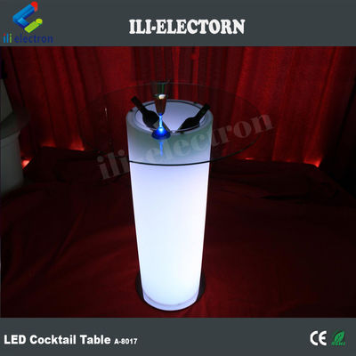 nhựa Đèn sáng LED Ice Bucket Table w/Glass cho câu lạc bộ đêm