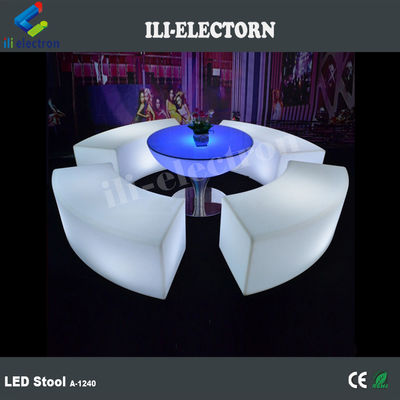 Phong cách lãng mạn Phong cách Led Bar Bàn cà phê tròn Bàn cocktail vật liệu IP54 PE