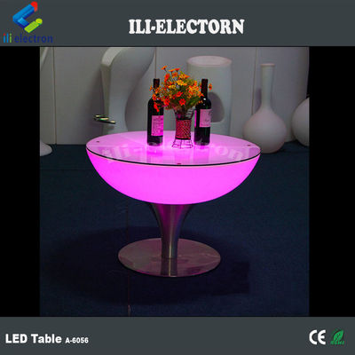 Phong cách lãng mạn Phong cách Led Bar Bàn cà phê tròn Bàn cocktail vật liệu IP54 PE