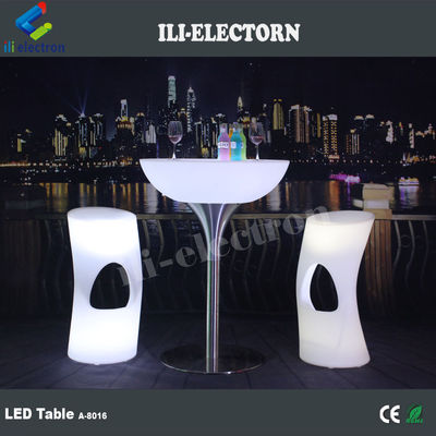 Phong cách lãng mạn Phong cách Led Bar Bàn cà phê tròn Bàn cocktail vật liệu IP54 PE