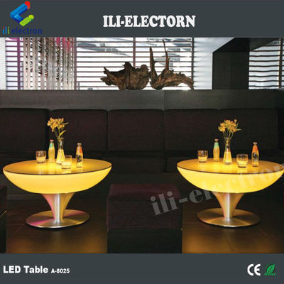 Phong cách lãng mạn Phong cách Led Bar Bàn cà phê tròn Bàn cocktail vật liệu IP54 PE