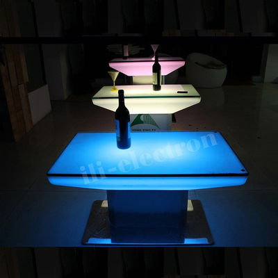 Bàn chiếu sáng led cao thép không gỉ nền nhựa