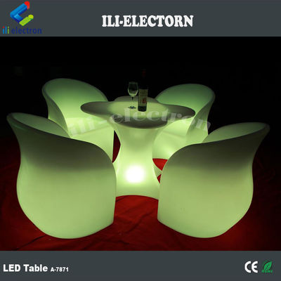 Hoa hình dạng đèn LED sáng đồ nội thất Bàn cà phê cho thương mại