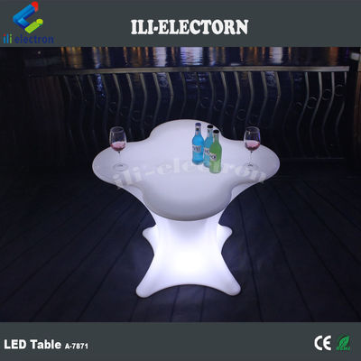 Hoa hình dạng đèn LED sáng đồ nội thất Bàn cà phê cho thương mại