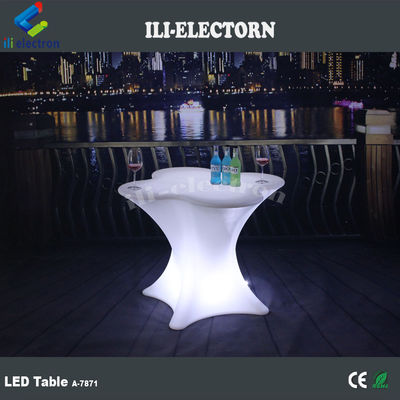 Hoa hình dạng đèn LED sáng đồ nội thất Bàn cà phê cho thương mại