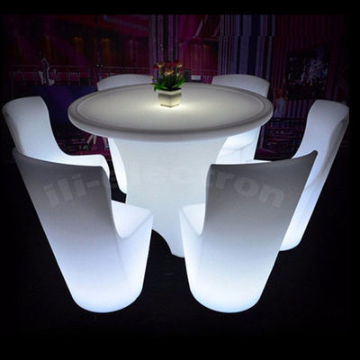 Bàn ăn tròn nhà hàng hiện đại đèn LED chiếu sáng