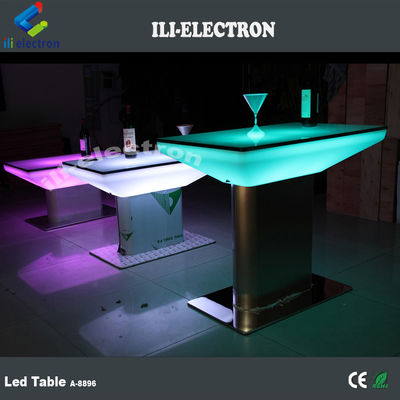 Bàn ăn ngoài trời &amp; trong nhà thay đổi màu sắc nhựa vuông LED