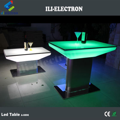 Bàn ăn ngoài trời &amp; trong nhà thay đổi màu sắc nhựa vuông LED
