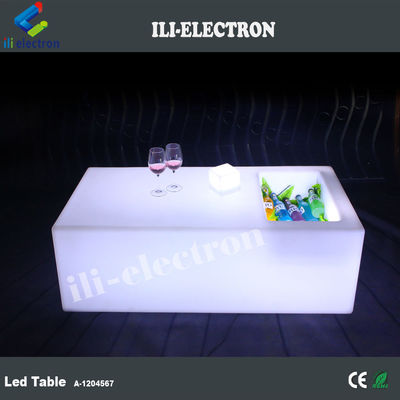 Bàn bar không dây PE nhựa led độc đáo với xô băng / bể làm mát