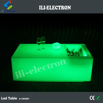 Bàn bar không dây PE nhựa led độc đáo với xô băng / bể làm mát