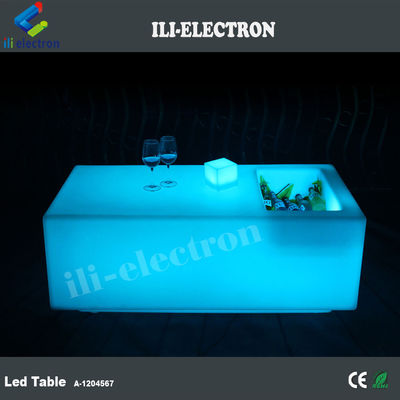 Bàn bar không dây PE nhựa led độc đáo với xô băng / bể làm mát