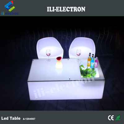 Bàn bar không dây PE nhựa led độc đáo với xô băng / bể làm mát