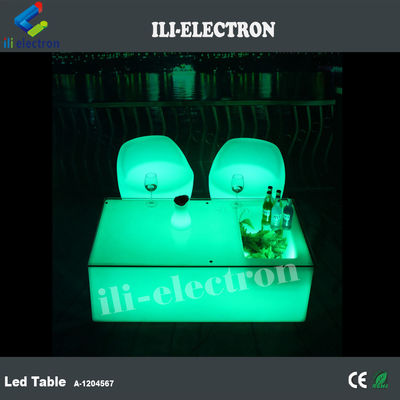 Bàn bar không dây PE nhựa led độc đáo với xô băng / bể làm mát