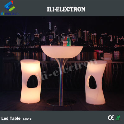 Bàn bar LED bằng nhựa PE tròn có thể sạc lại