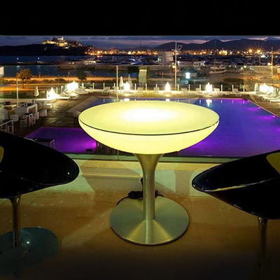 Bàn cocktail thương mại đèn LED ánh sáng, bàn bar chiếu sáng không dây cho bữa tiệc