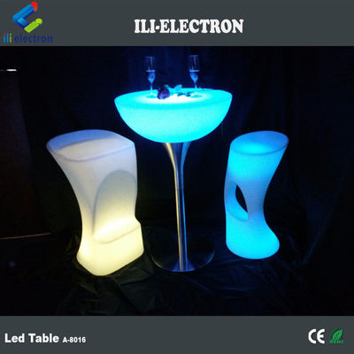 Bàn cocktail thương mại đèn LED ánh sáng, bàn bar chiếu sáng không dây cho bữa tiệc