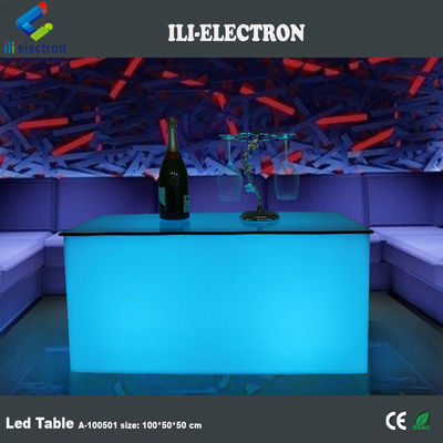 PE nhựa LED hình chữ nhật hình khối đèn thanh thay đổi màu sắc bàn với điều khiển từ xa cho câu lạc bộ