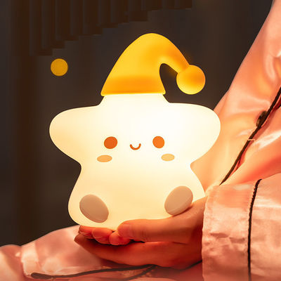 Quà tặng sáng tạo Stars đèn silicone pat phòng ngủ cạnh giường dẫn ánh sáng đêm nhỏ quà sinh nhật dễ thương của trẻ em