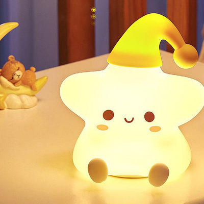 Quà tặng sáng tạo Stars đèn silicone pat phòng ngủ cạnh giường dẫn ánh sáng đêm nhỏ quà sinh nhật dễ thương của trẻ em