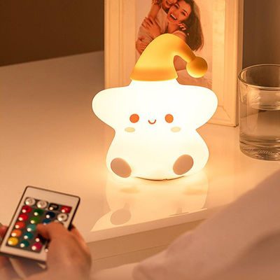 Quà tặng sáng tạo Stars đèn silicone pat phòng ngủ cạnh giường dẫn ánh sáng đêm nhỏ quà sinh nhật dễ thương của trẻ em
