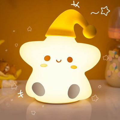 Quà tặng sáng tạo Stars đèn silicone pat phòng ngủ cạnh giường dẫn ánh sáng đêm nhỏ quà sinh nhật dễ thương của trẻ em