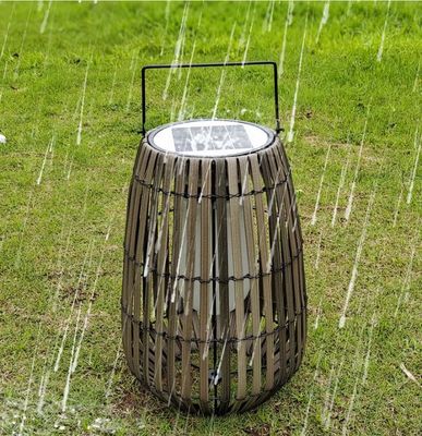 Đèn mặt trời sân vườn Rattan di động IP65 chống nước cho ngoài trời