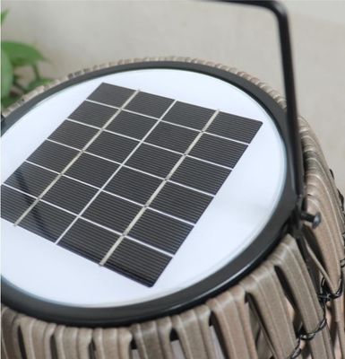 Đèn mặt trời sân vườn Rattan di động IP65 chống nước cho ngoài trời