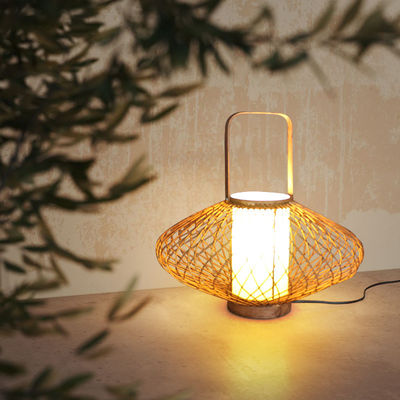 3500K Đèn bàn rattan màu trắng ấm cho điều khiển công tắc phòng ngủ