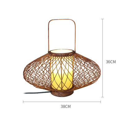 3500K Đèn bàn rattan màu trắng ấm cho điều khiển công tắc phòng ngủ