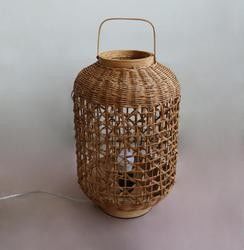 Retro Hemp dây Rattan dệt đèn bóng cho phòng khách phòng ngủ
