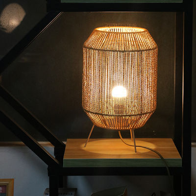 Chiếc đèn bàn rattan cổ điển, Đèn bàn Wabi Sabi thủ công cho gia đình