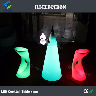 Màu sắc đèn LED chiếu sáng bàn cocktail sạc lại cho bữa tiệc
