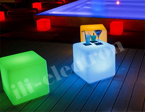350LM sạc lại ngoài trời đèn LED hình khối ánh sáng LED hình khối ghế cho các sự kiện