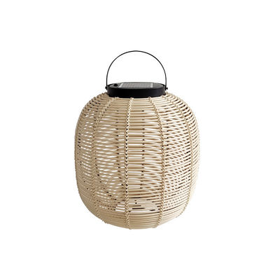 Rattan ngoài trời trang trí Đèn sàn chống thấm Đèn vườn mặt trời