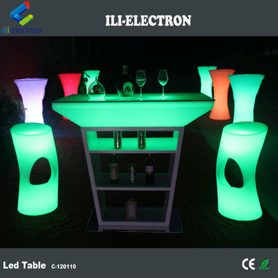Bàn cocktail PE nhựa LED với chế độ chiếu sáng Strobe và được cung cấp bởi pin lithium sạc lại