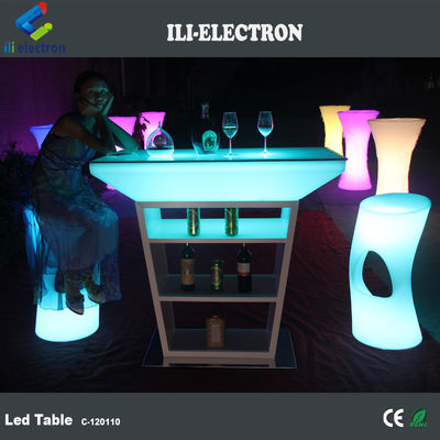 Bàn cocktail PE nhựa LED với chế độ chiếu sáng Strobe và được cung cấp bởi pin lithium sạc lại