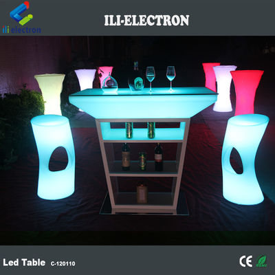 Bàn cocktail PE nhựa LED với chế độ chiếu sáng Strobe và được cung cấp bởi pin lithium sạc lại